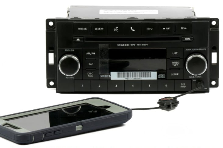 AM/FM CD Radio with Aux for Select 2012-2017 Dodge Trucks, Jeep Liberty, Wrangler