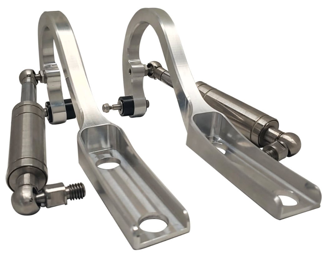 TH-6769CAM Aluminum Trunk Hinges for 1967-1969 Chevy Camaro [Machined Finish]