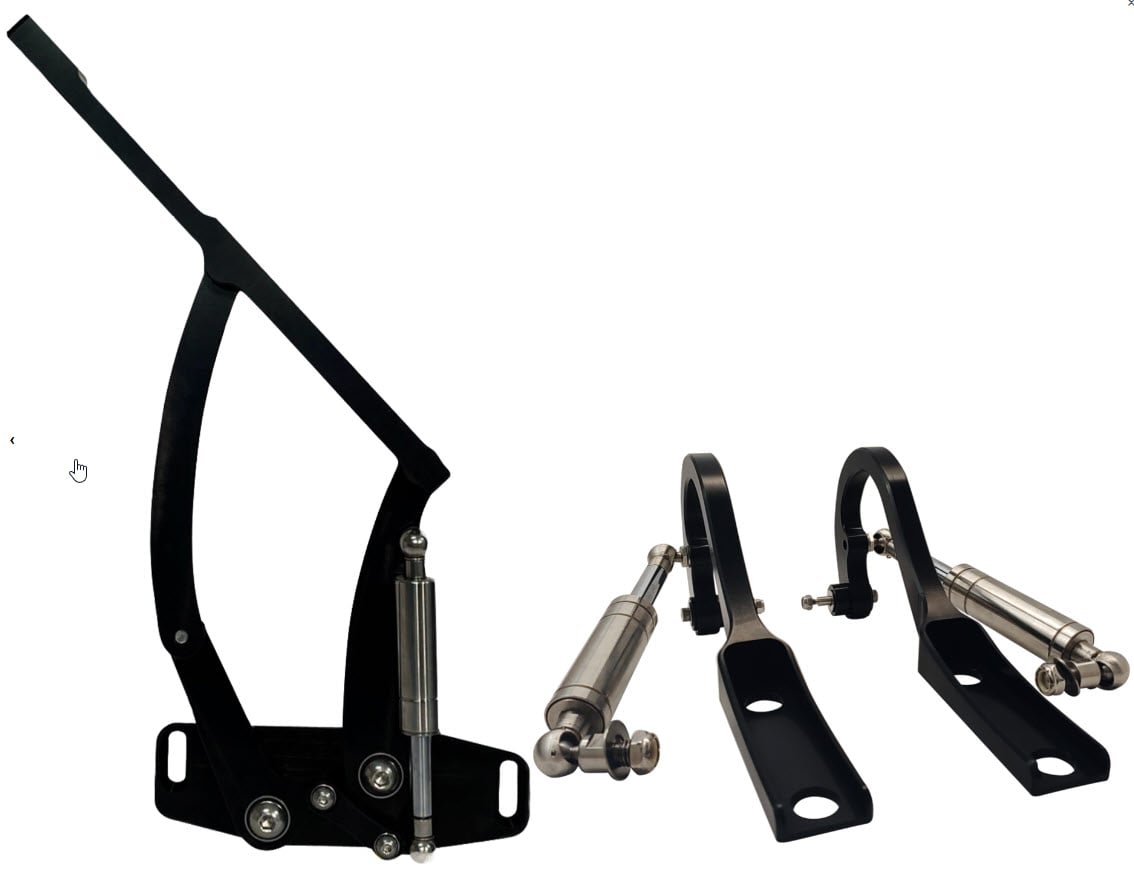 THHH-6769CAM-B Aluminum Trunk and Hood Hinge Package for 1967-1969 Chevy Camaro [Black Anodized Finish]
