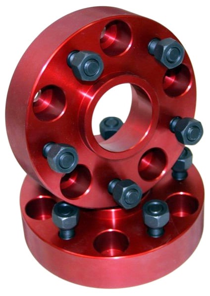 5 x 5 in. Wheel Spacers [1.750 in. Thick] for Jeep Gladiator JT, Wrangler JL [Red]