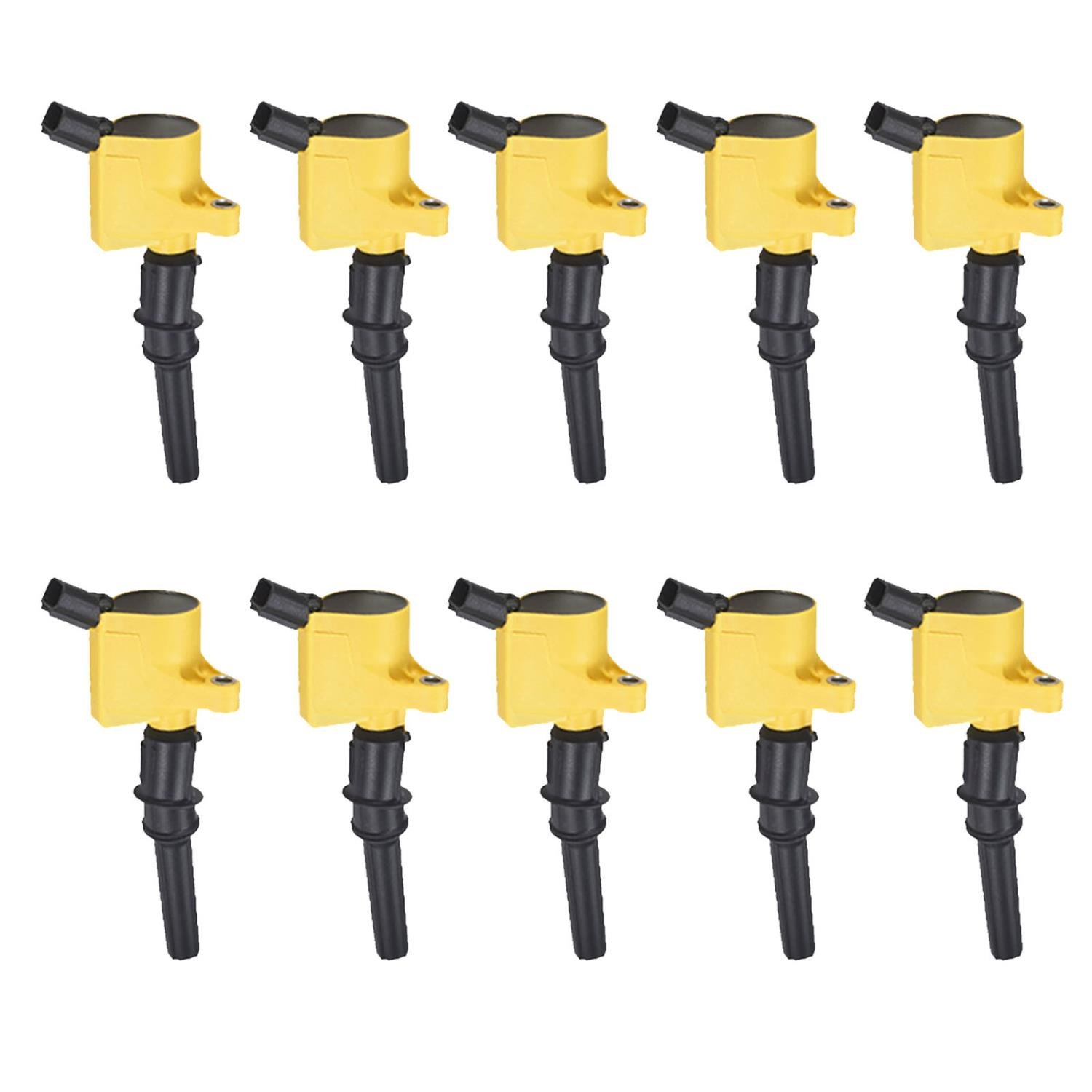 High-Performance Ignition Coils for 1998-2008 Ford F-150/E-150/Expedition [Yellow]
