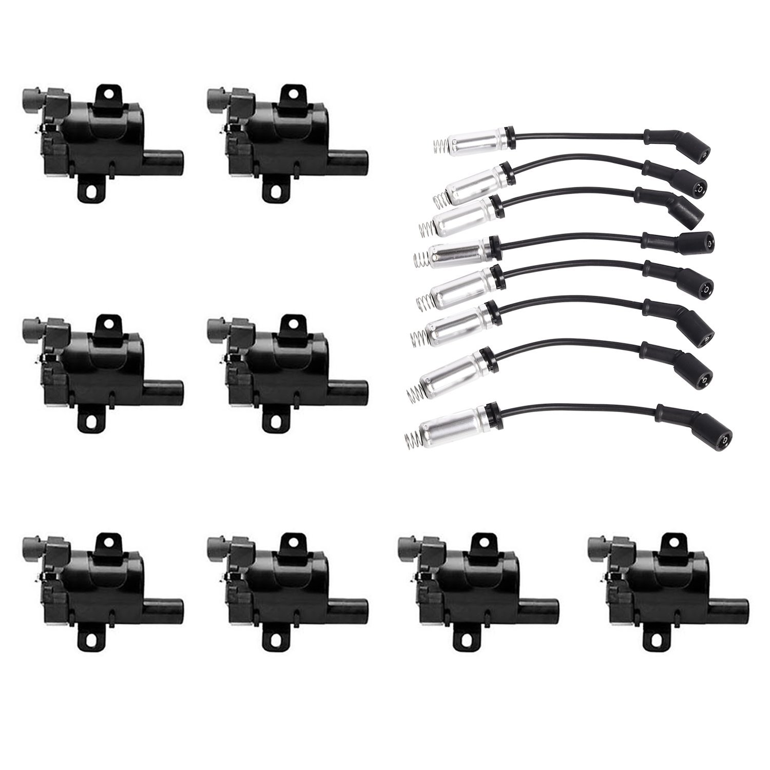 OE Replacement Ignition Coil and Spark Plug Wire Kit, Chevy Silverado 4.8/5.3/6.0L, GMC Sierra Yukon 4.8/5.3/6.0L