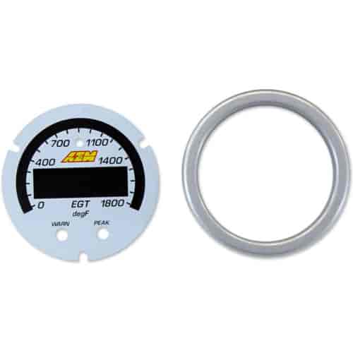 X-Series EGT Gauge Accessory Kit Includes Silver Bezel And White Faceplate