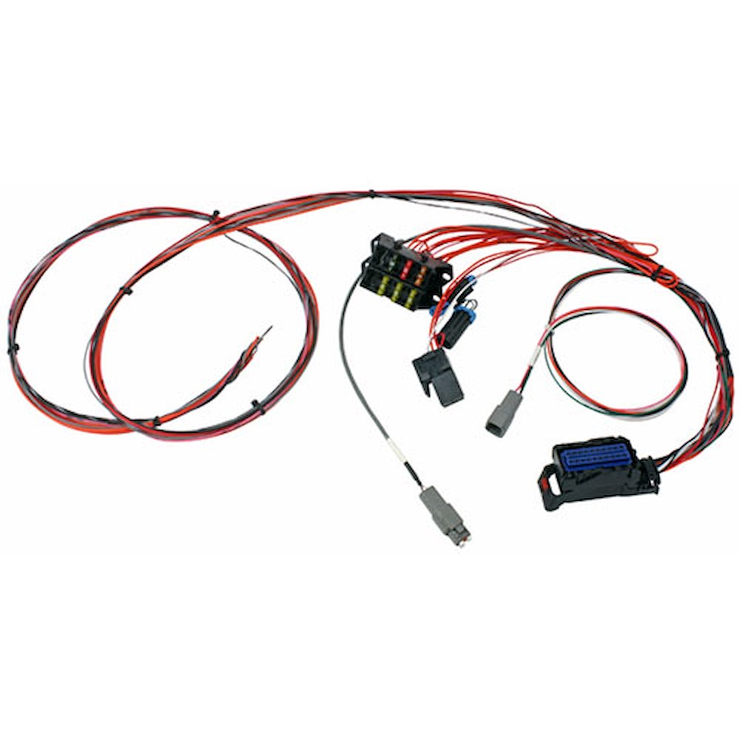 Infinity Series 5 Universal Mini-Harness With Pre-Wired Power, Grounds, Power Relay, Fuse Box, Single Wideband And AEMnet