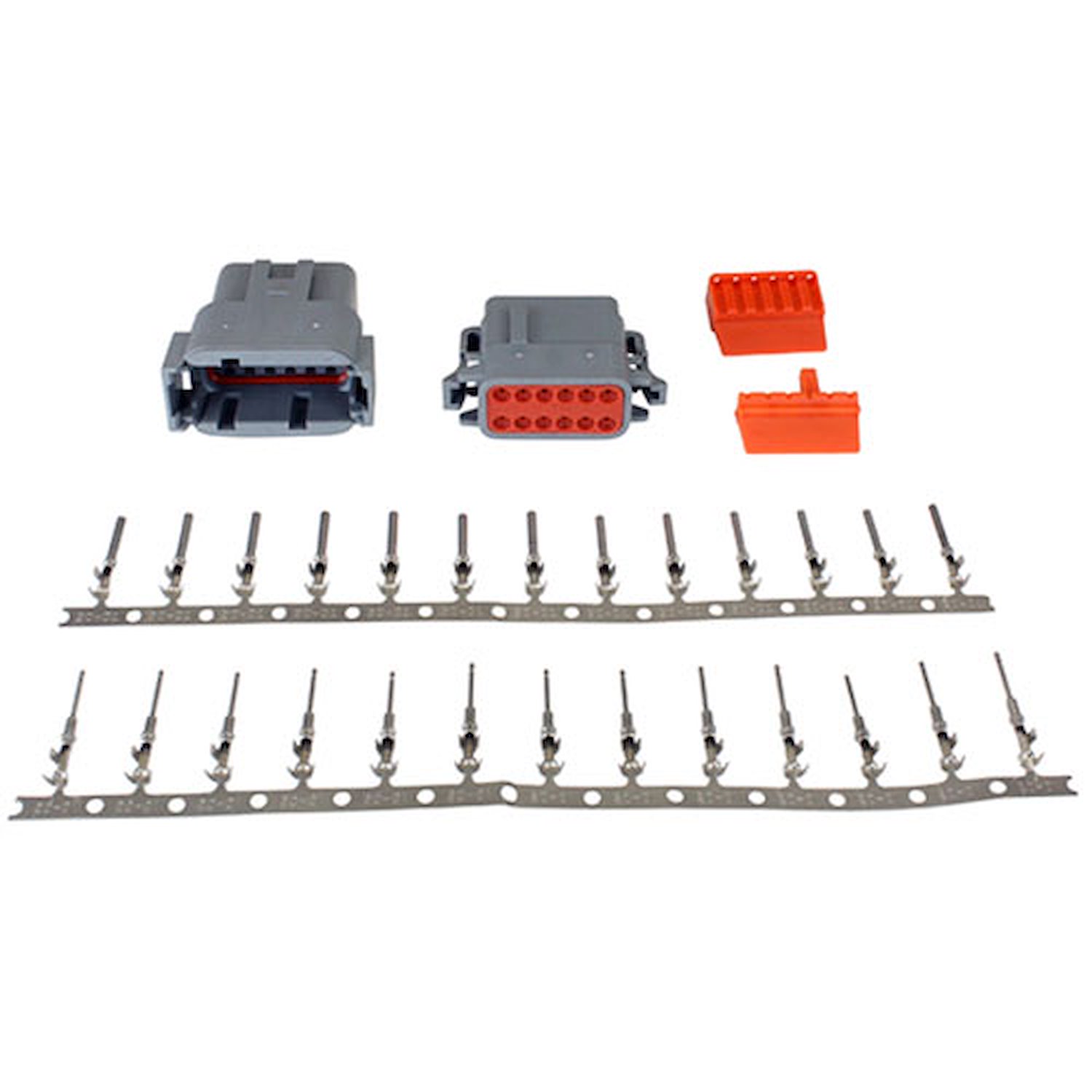 DTM-Style 12-Way Connector Kit. Includes Plug Receptacle Plug Wedge Lock Receptacle Wedge Lock 13 Fe