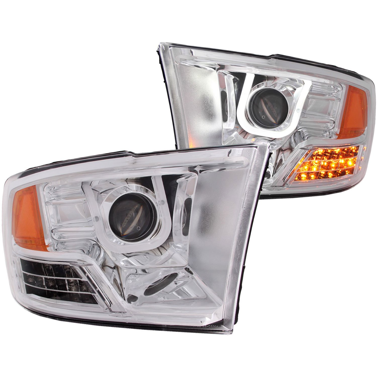 Chrome Housing Headlights 2009-2015 Dodge Ram Pickup