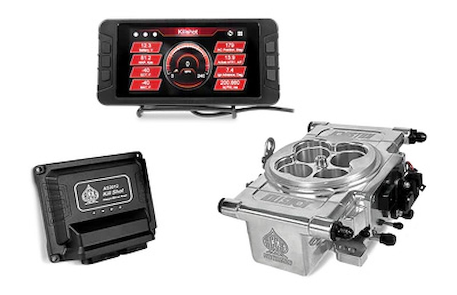 AS2012P Kill Shot 4-Barrel TBI EFI System, with 5 in. Handheld, Polished