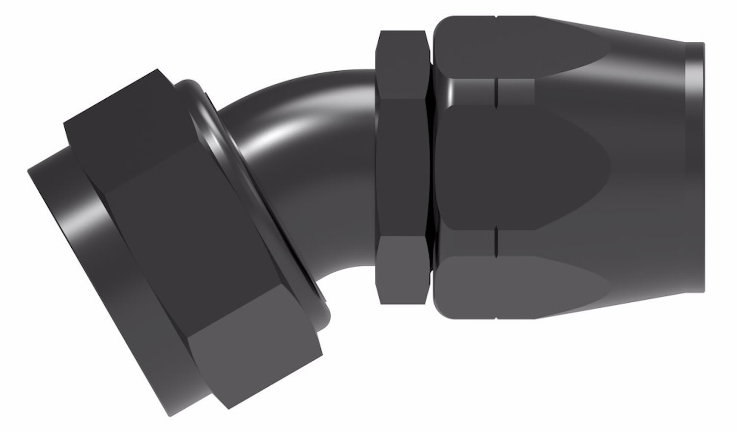 Reusable Hose End Fitting, -20 AN Hose Size, 30-Degree [Black Anodized Finish]