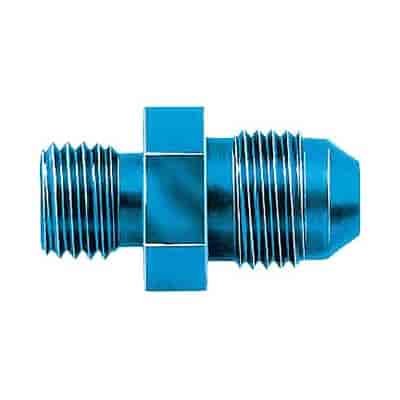 -06AN Dash Size 12mm x 1.5 Pipe Size Aluminum Blue Anodized - AN Flare To Metric Adapter