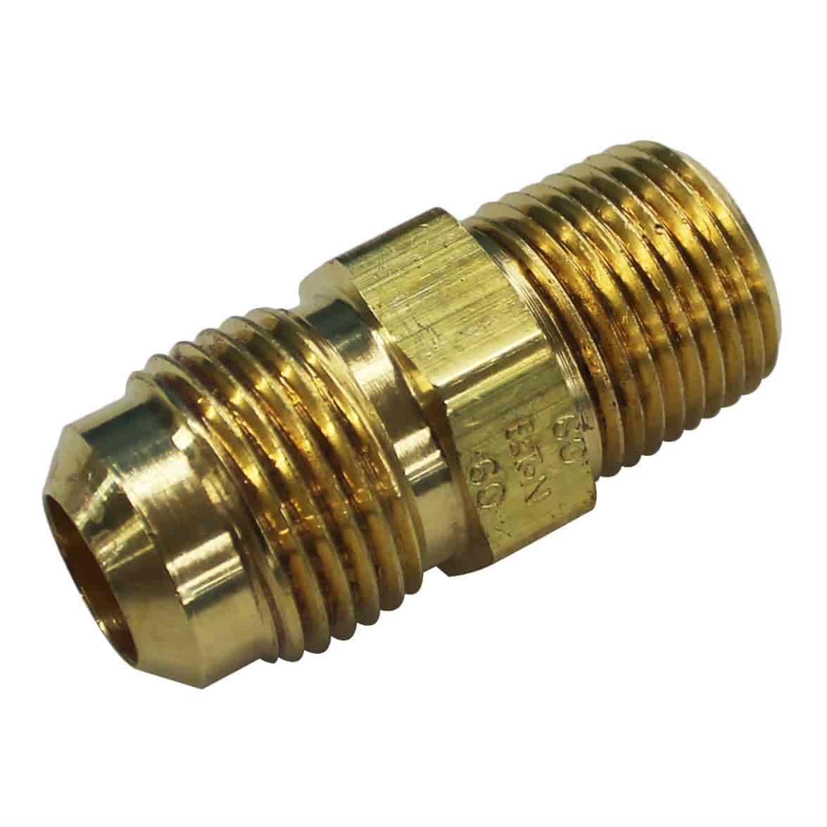 Adapter SAE 45 deg. straight-08 External Pipe to -06 Tube Brass