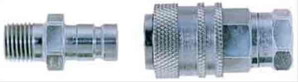 Male Coupling To Female Pipe 1/4in. Body Size 1/4-18in. Thread 7000 PSI Max. Pressure .02 Air Inclus