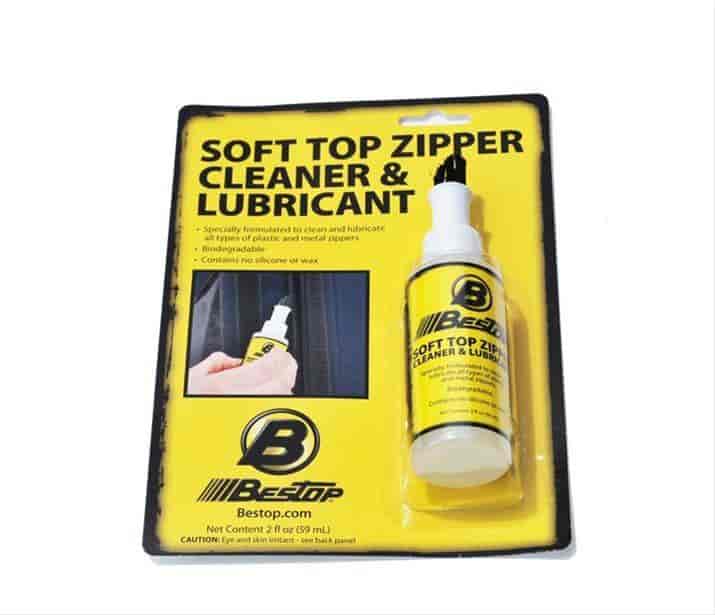 Bestop Soft Top Zipper Cleaner/Lubricant, 2 oz. Bottle, Boxed,