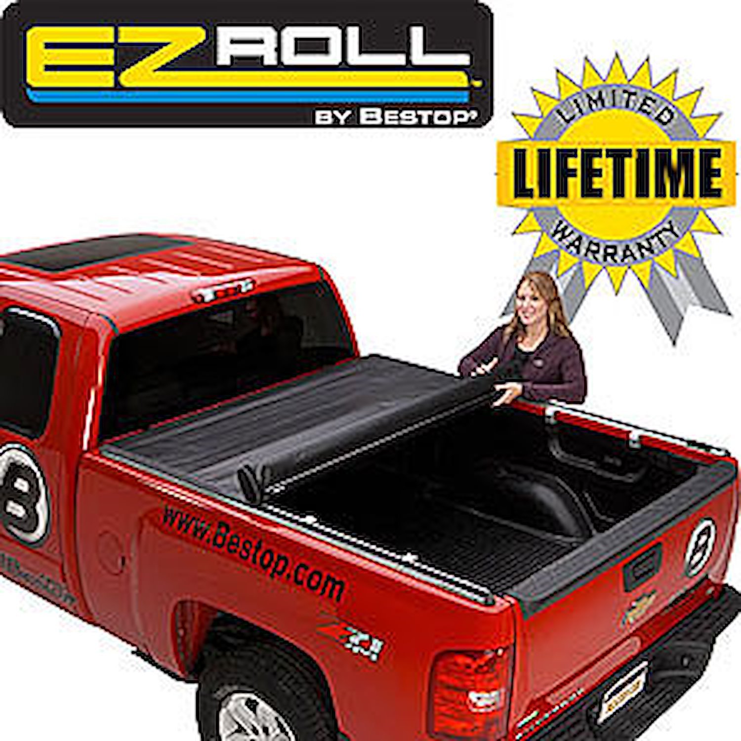 EZ Roll Soft Tonneau Cover, Black,