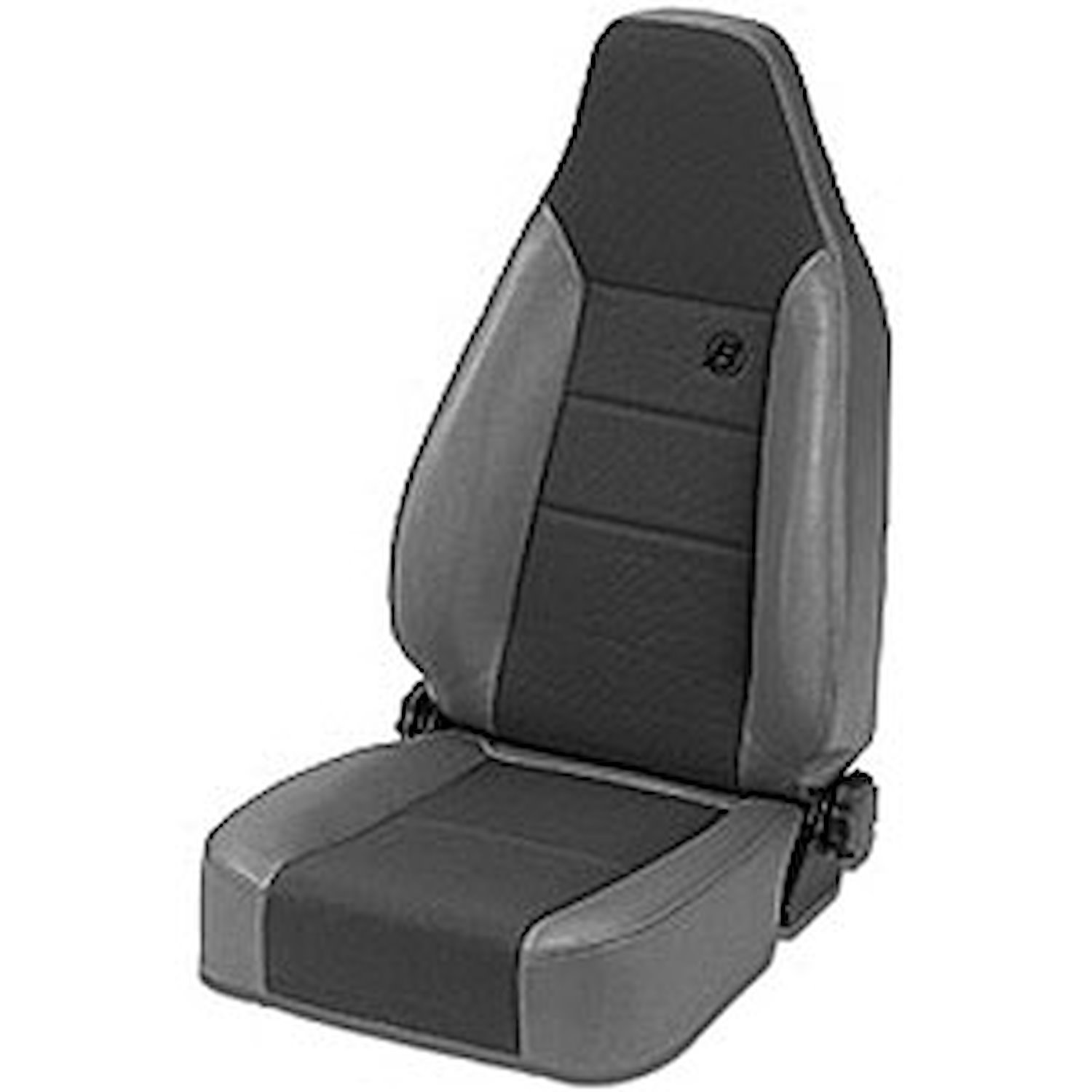 Trailmax II Sport Seat, Charcoal, Front, High-Back, Vinyl w/Center Fabric Insert, Bucket, Driver Or Pass Side