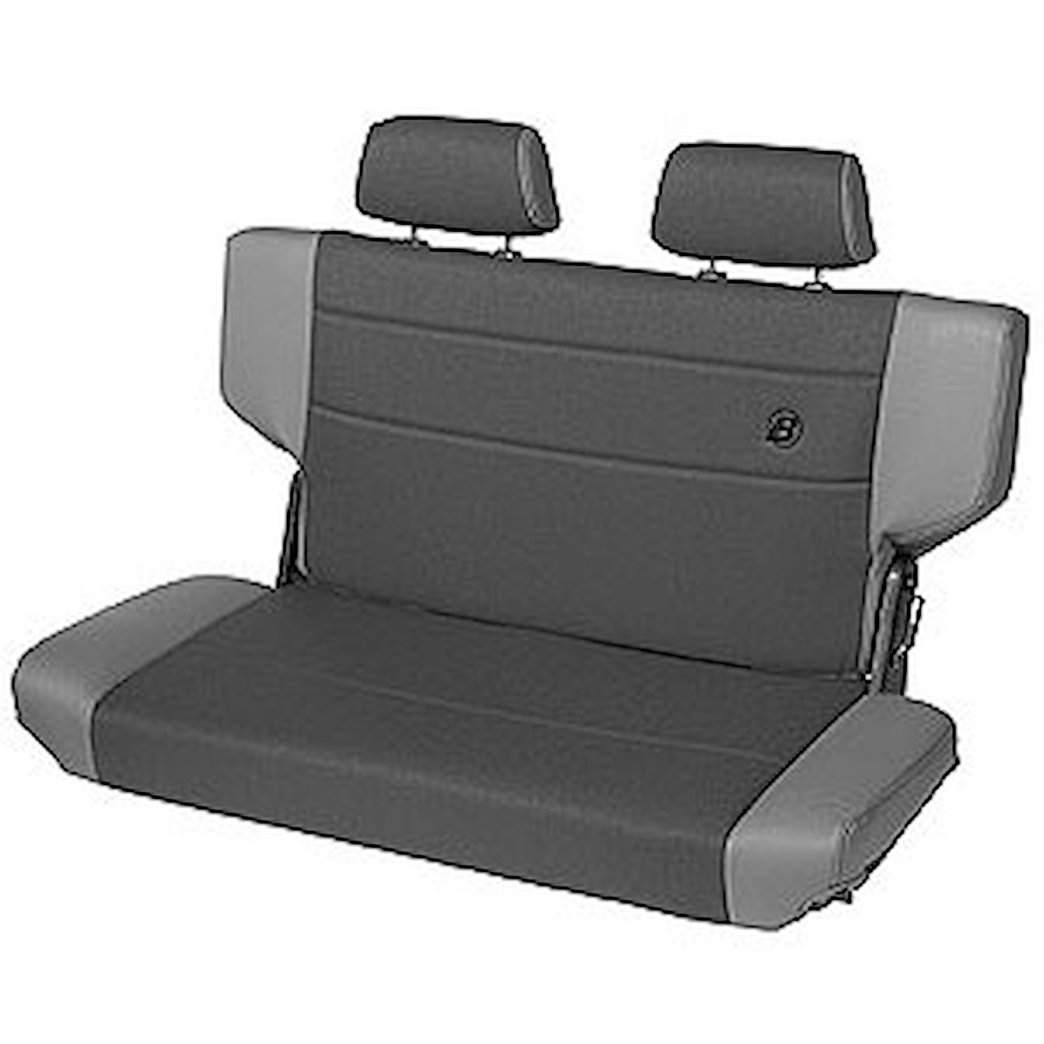 Trailmax II Fold-N-Tumble Seat, Charcoal, Rear/Second Seat, Vinyl w/Center Fabric Insert,