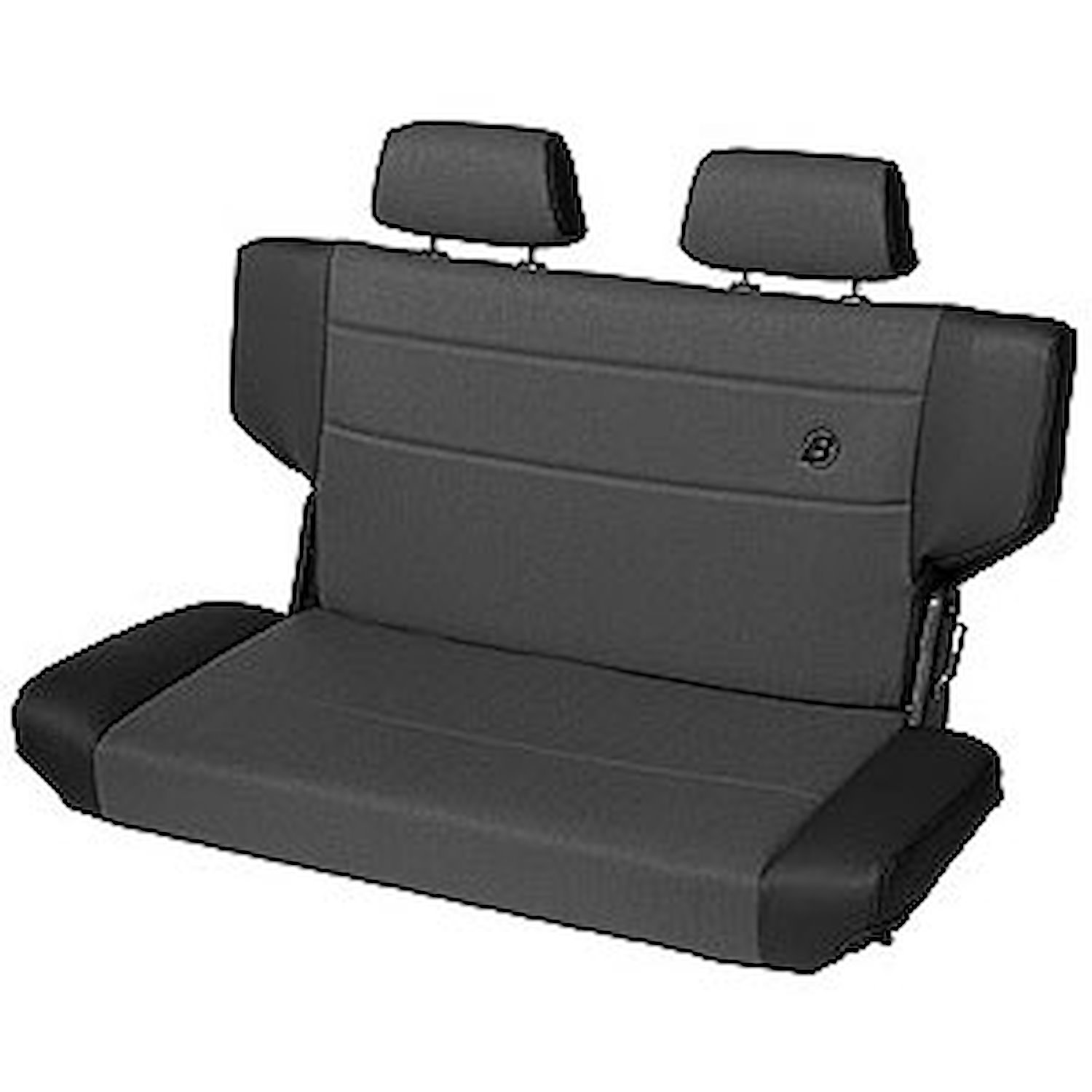 Trailmax II Fold-N-Tumble Seat, Black Denim, Rear/Second Seat, Vinyl w/Center Fabric Insert,