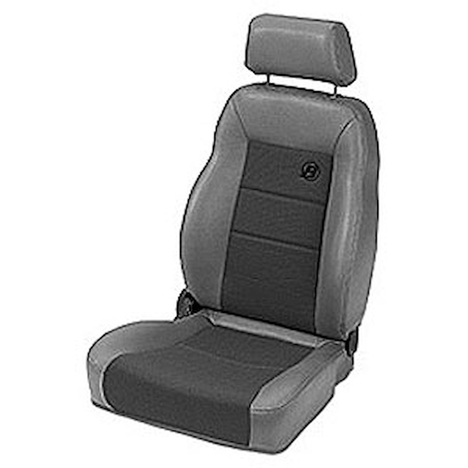 Trailmax II Pro Seat, Charcoal, Front, High-Back, Vinyl, w/Center Fabric Insert, Premium Bucket, Passenger Side,