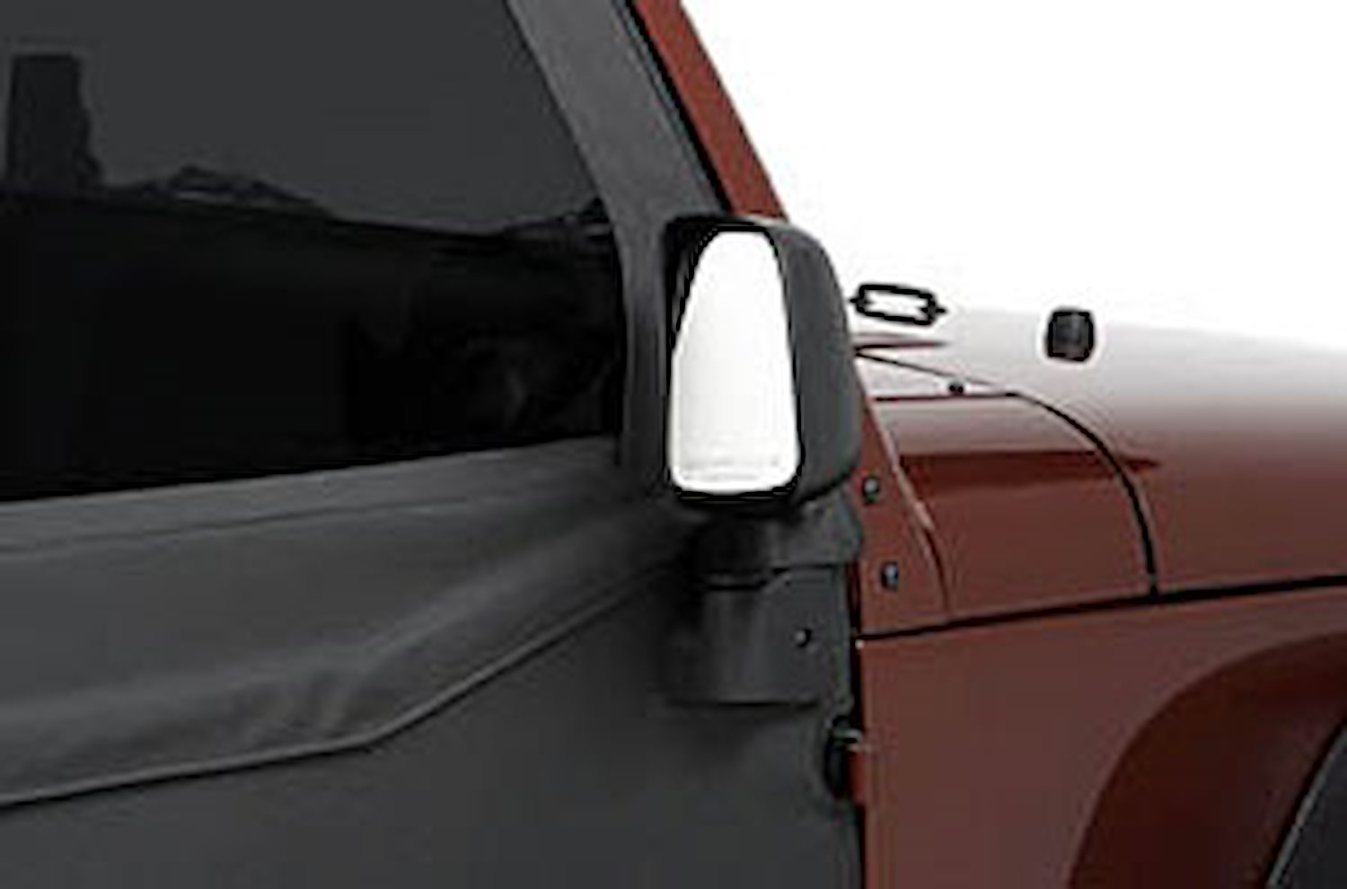 Mirror Replacement Set, Black, Left And Right, ABS Composite, Heavy Duty Plastic, Solid Arm, Manual Mirrors,