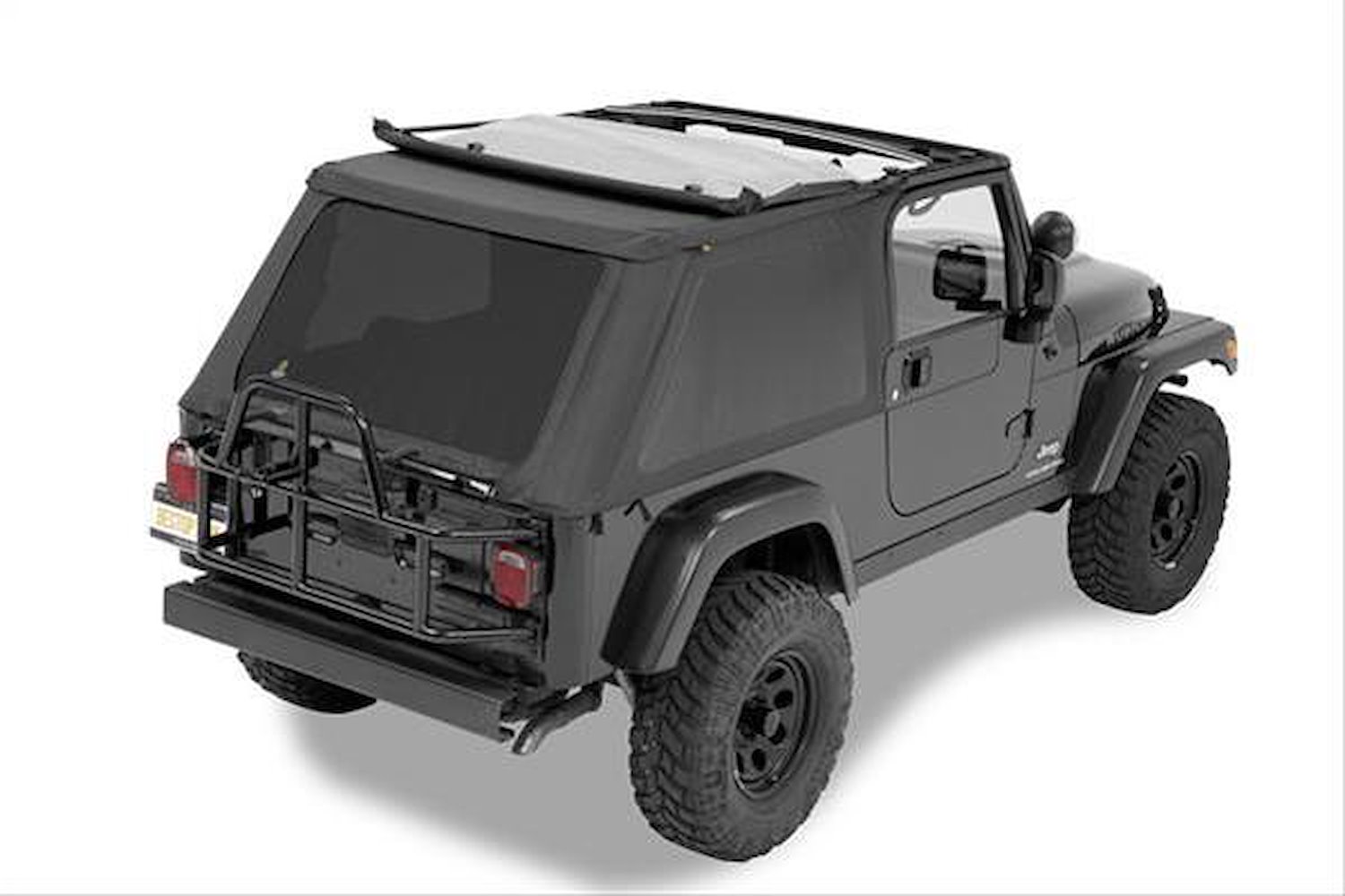 Trektop Slantback Soft Top, Black Diamond, No Doors Included, Tinted Side/Rear Windows,