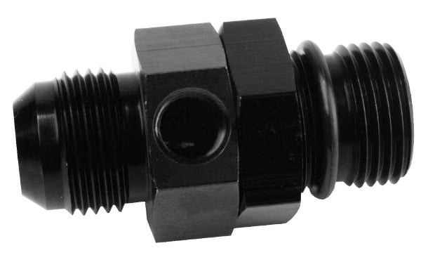 Inline Gauge Adapter [-12 AN O-Ring Boss to -12 AN Flare with 1/8 in. NPT Port]