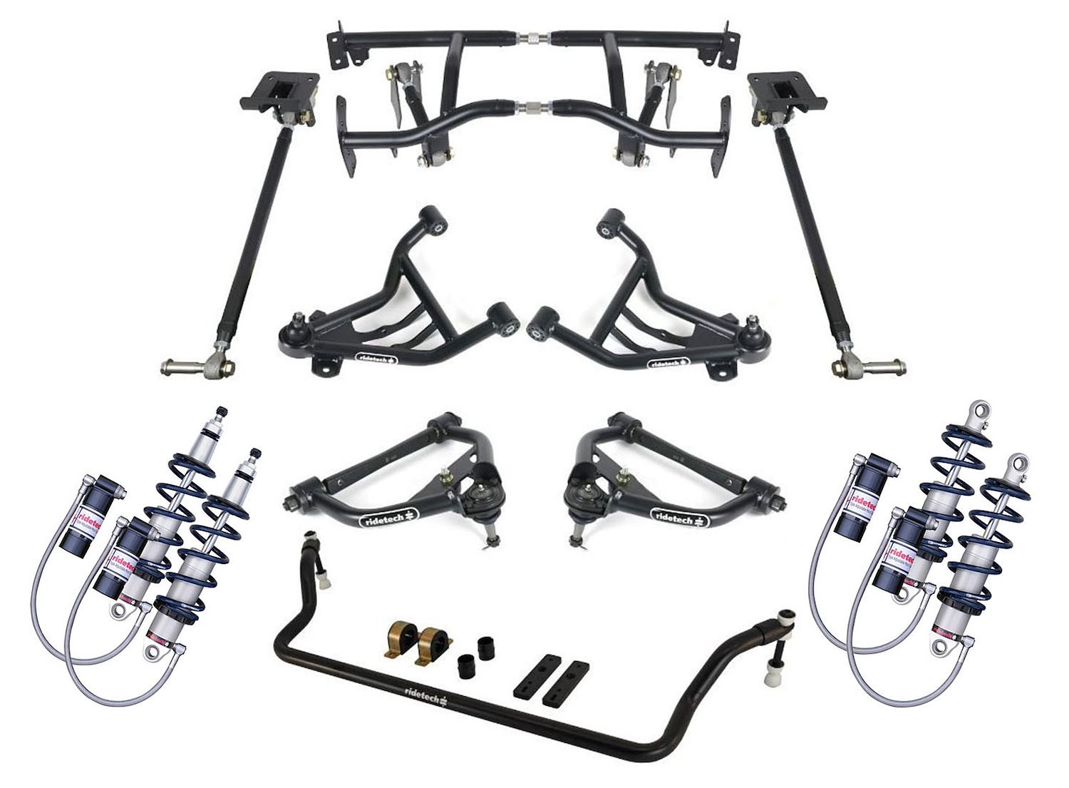 Complete Coil-Over Suspension System w/TQ Series Coil-Overs for 1970-1981 Chevy Camaro, Pontiac Firebird
