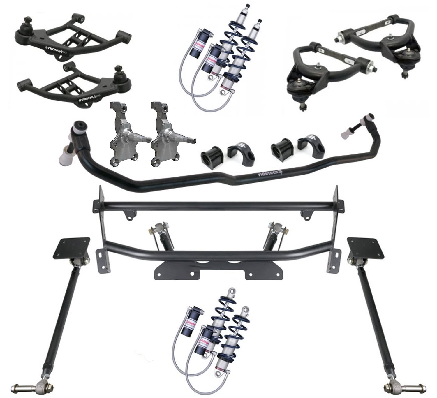 11260302 Complete Coil-Over Suspension System w/TQ Series Coil-Overs for Select 1973-1974 GM Cars [Rear Frame Rail w/Bump]