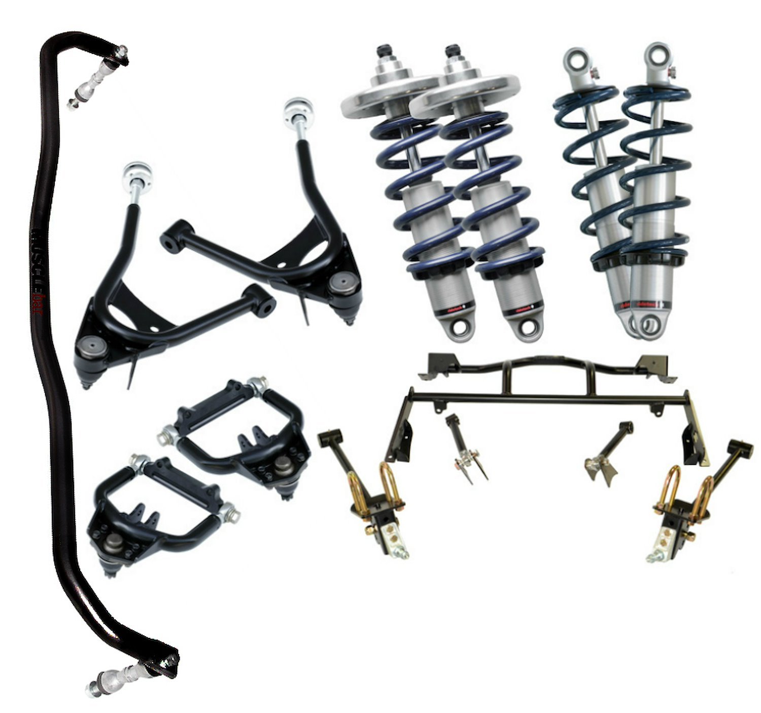CoilOver System for 67-70 Cougar. Includes front and rear HQ Series CoilOvers/ front upper and lower