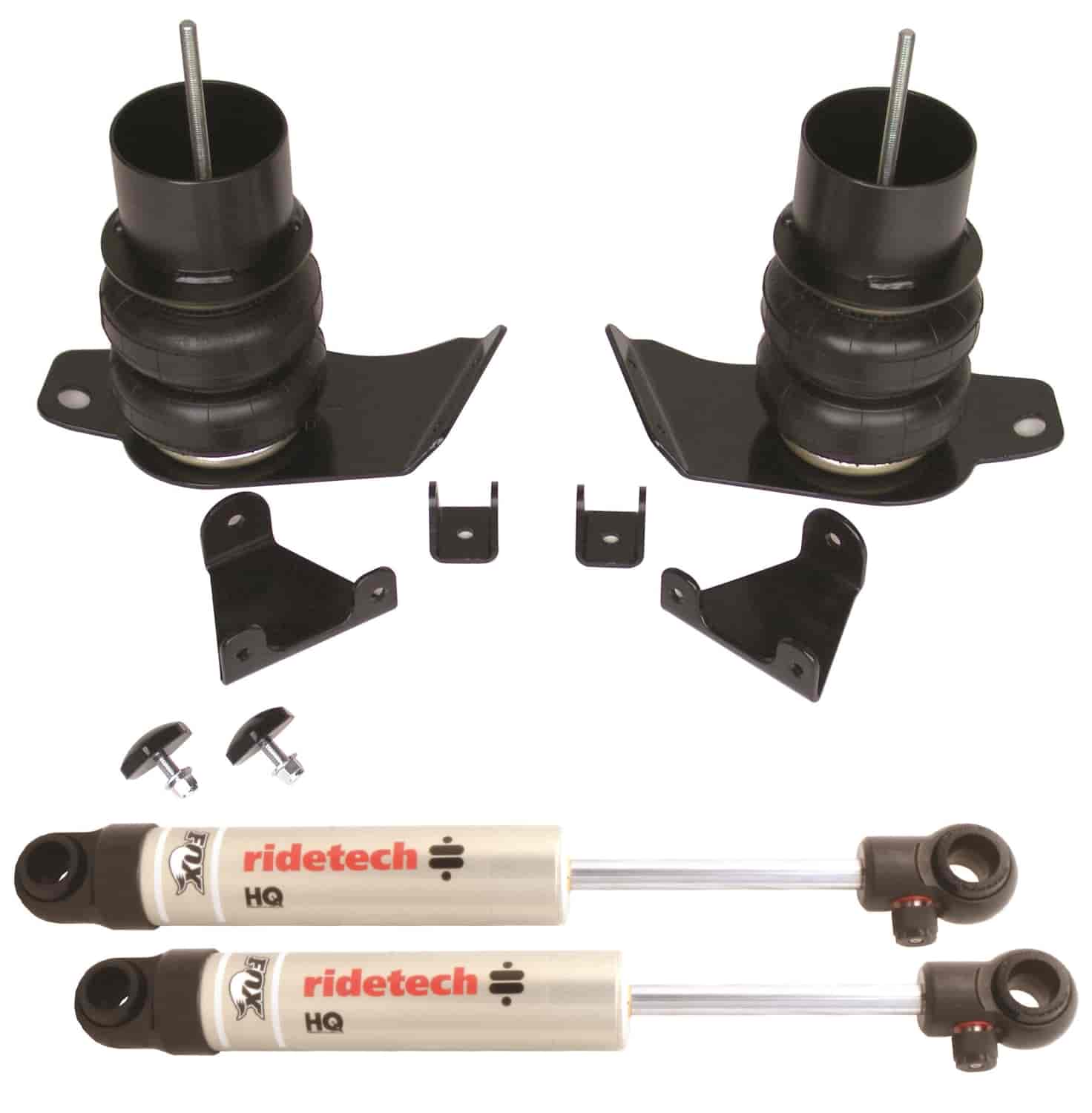Front CoolRide kit for 97-03 F150. Includes air springs/ brackets/ HQ Series shocks/ bolt on shock m