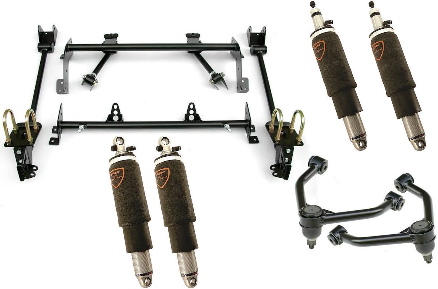 Air Suspension System for 68-70 Mopar B Body. Includes front HQ Series Shockwaves/ upper StrongArms/