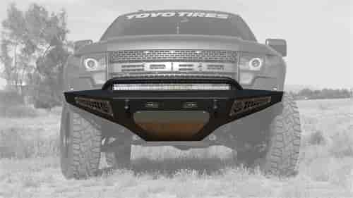 10-14 Ford Raptor HoneyBadger Front Bumper with 40 LED bar mounts and LED bar mount in lower with HB