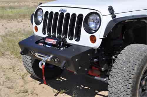 07-Up Jeep JK Stealth Fighter Jeep front center bumper with Winch mounts and Tow Hooks and front KC
