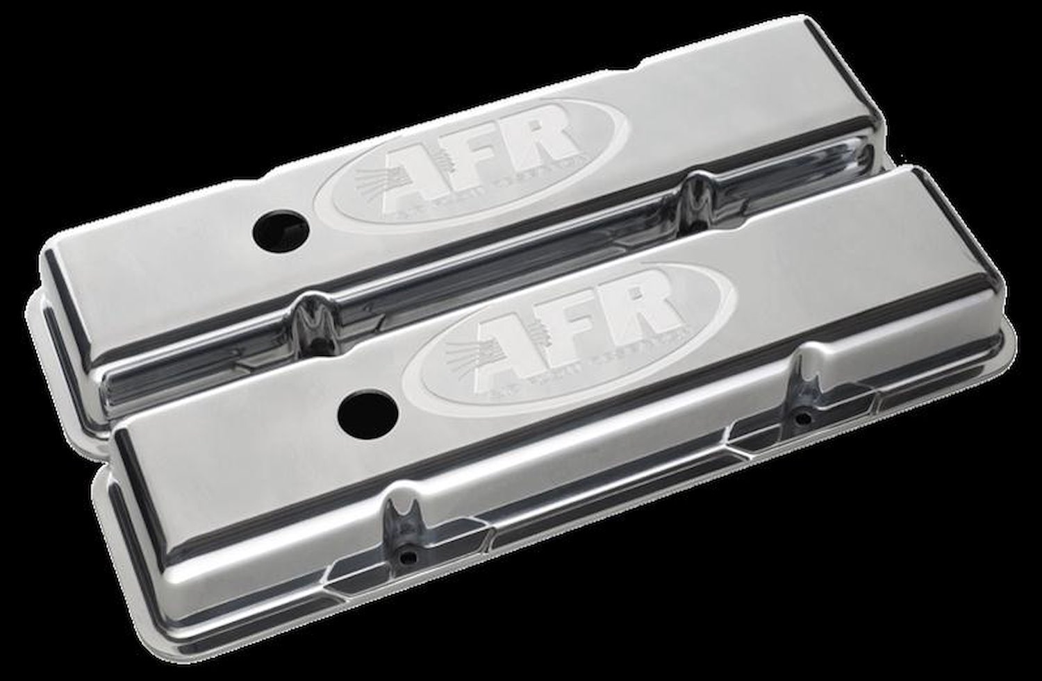 Cast Aluminum Standard Height Valve Covers for Small Block Chevy [Polished