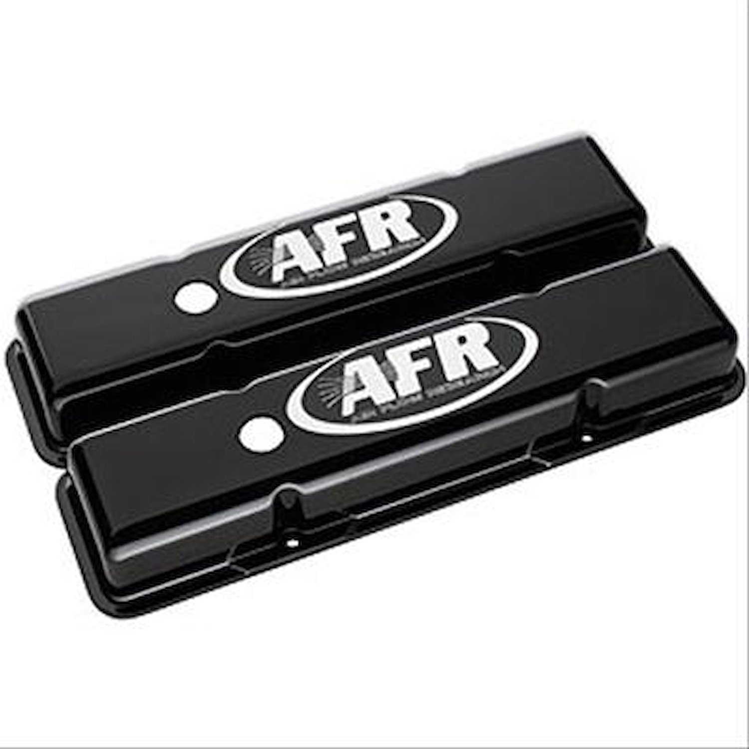 Cast Aluminum Standard Height Valve Covers for Small Block Chevy [Black]