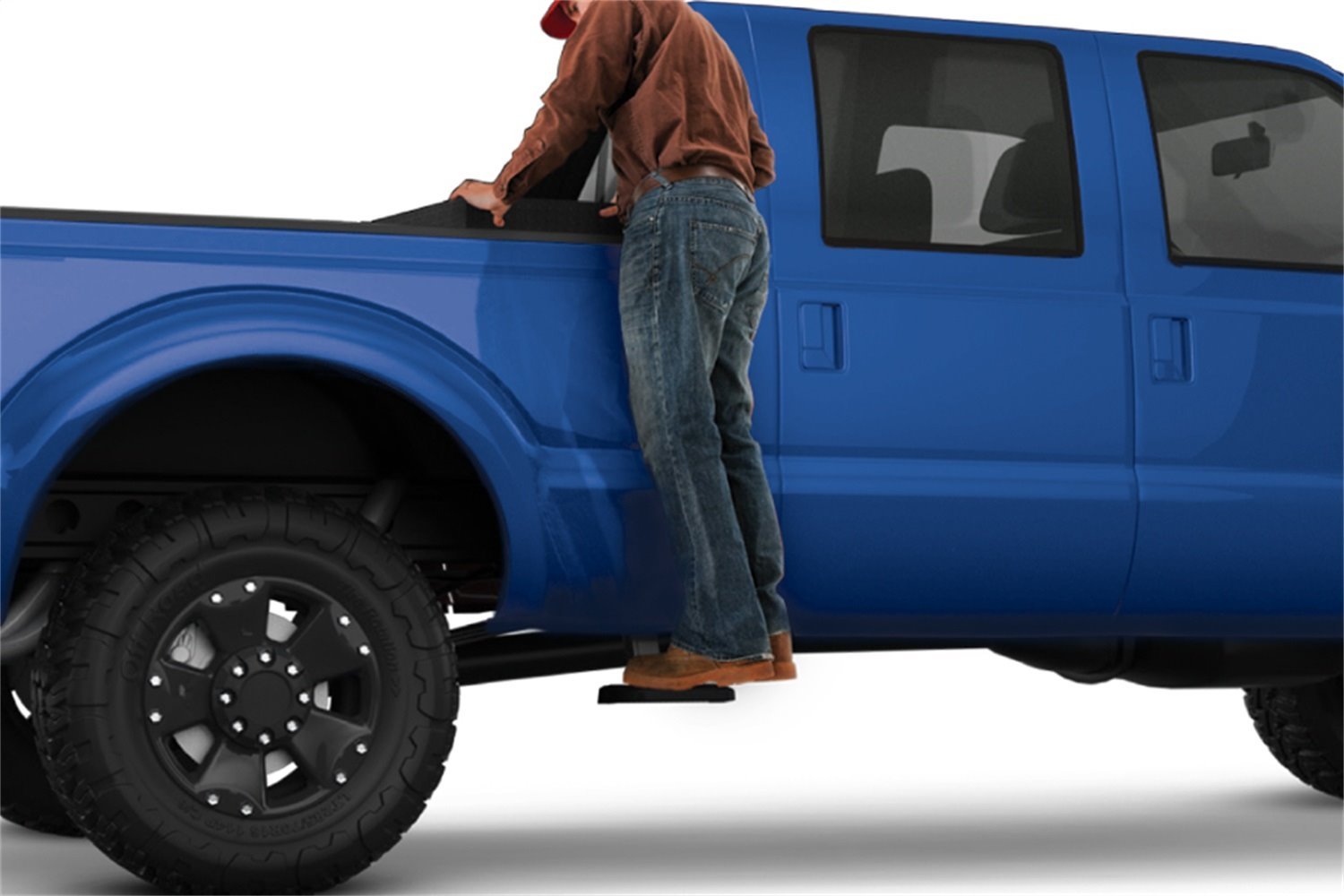 75403-01A BedStep-2 Side Bumper Step, Fits 1999-2016 Ford F-250/350, 2008-2016 Ford F-450/550