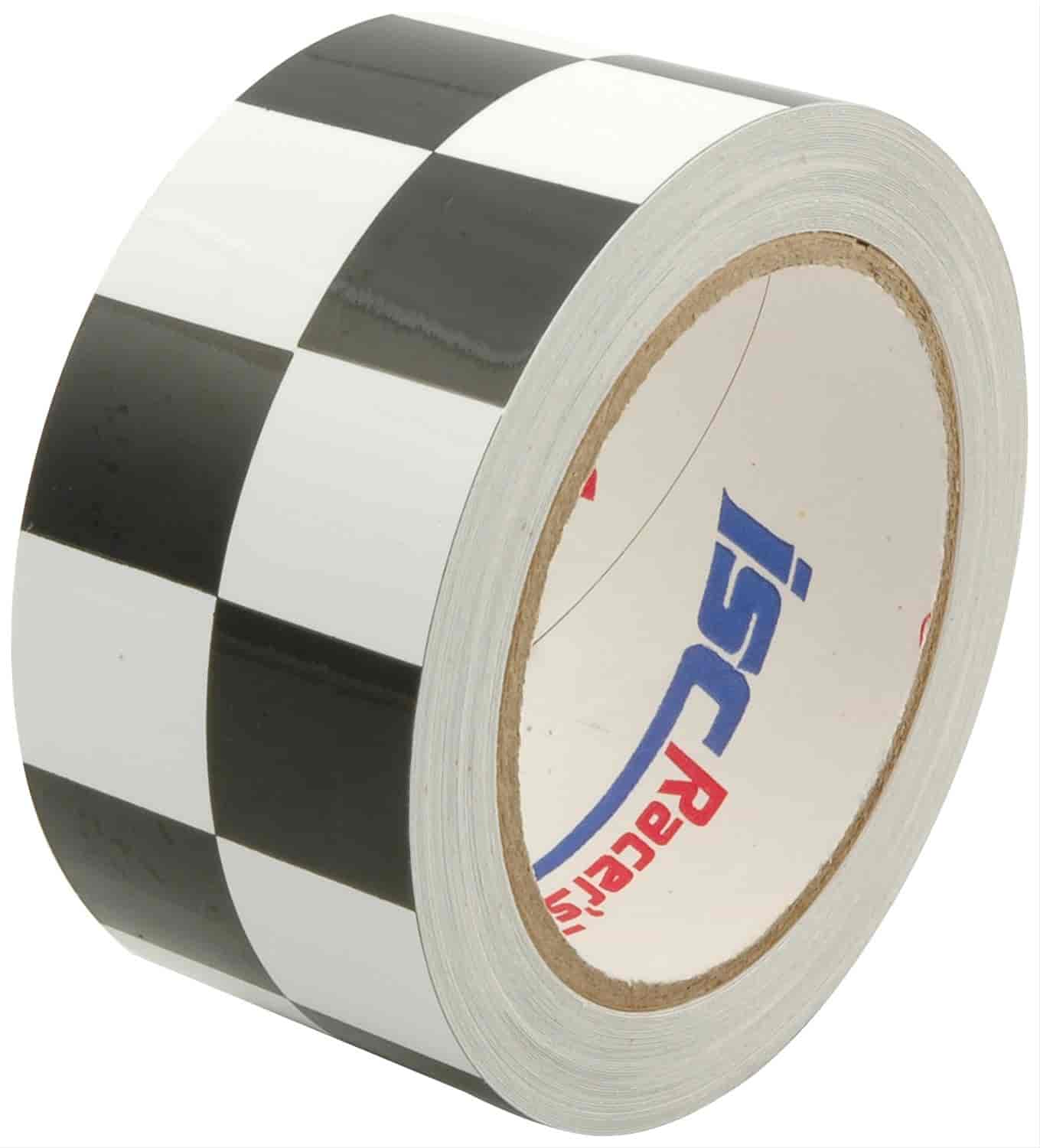 2" x 45" Racer"s Tape Black & White Checkered