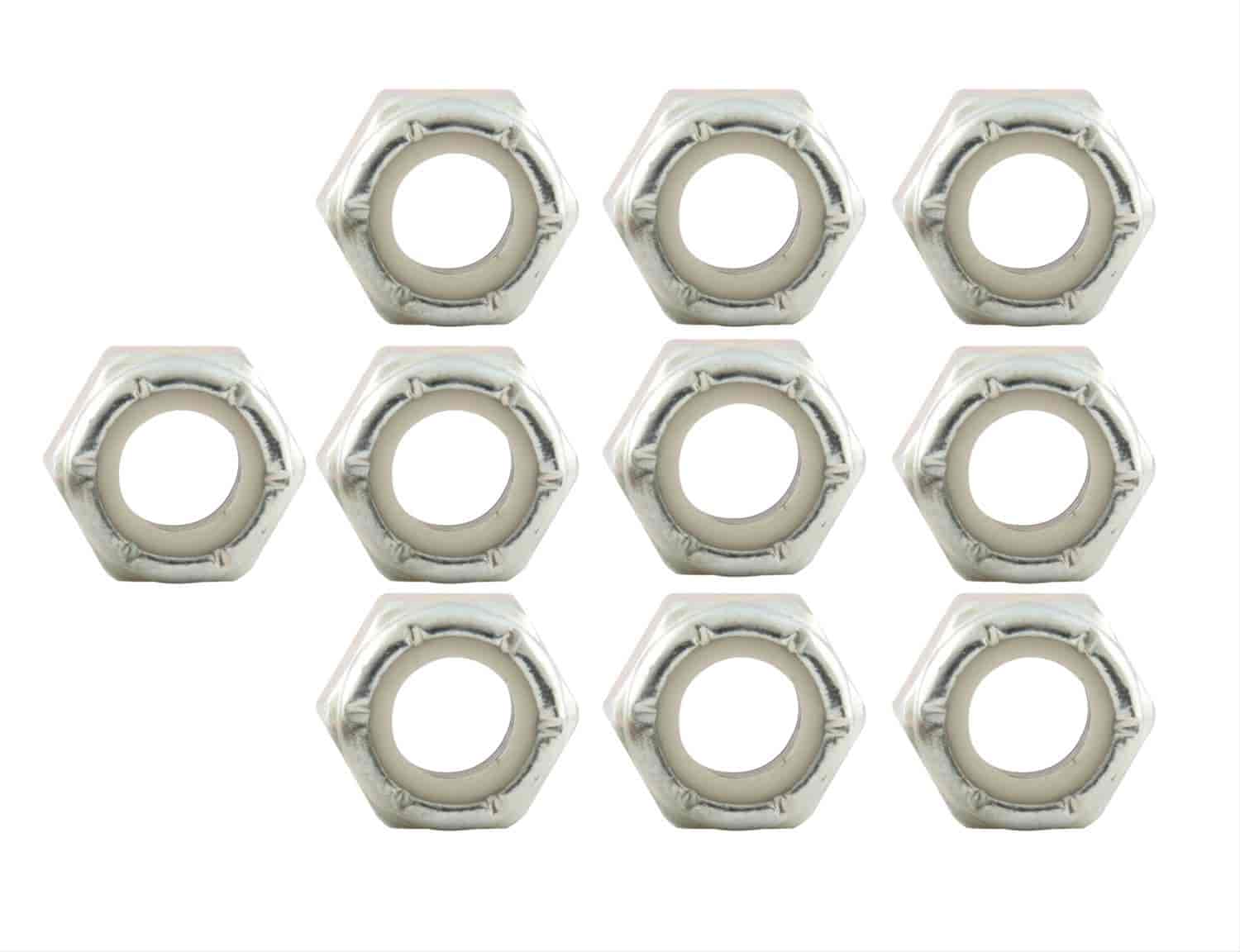 Fine Thread Hex Nuts With Nylon Inserts 5/16"-24