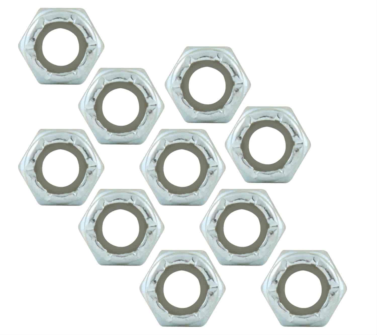 Fine Thread Hex Nuts Thin With Nylon Inserts 1/4"-28