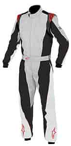 KM-X 5 Kart Suit Silver/Anthracite/Red