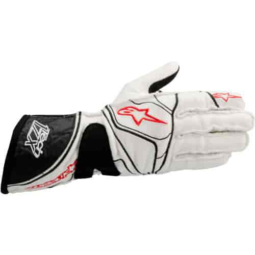 Tech 1-ZX Glove White/Red Large