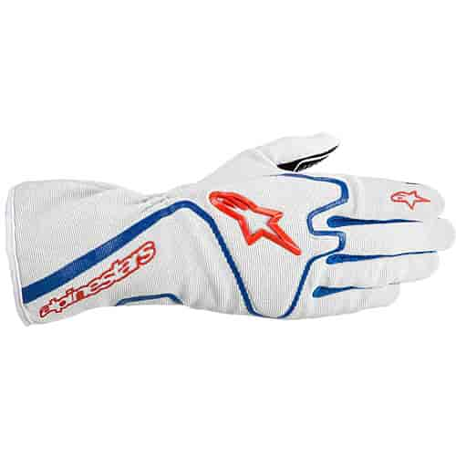 Tech 1-K Race Glove Silver/Blue