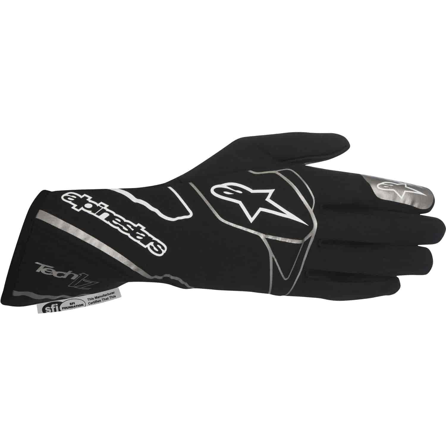 Tech 1-Z Glove Black/White SFI 3.3/5
