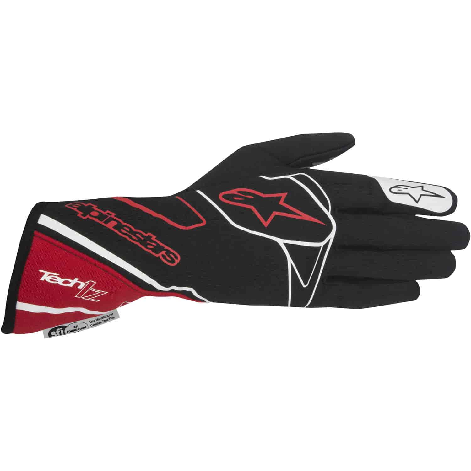 Tech 1-Z Glove Black/Red/White SFI 3.3/5