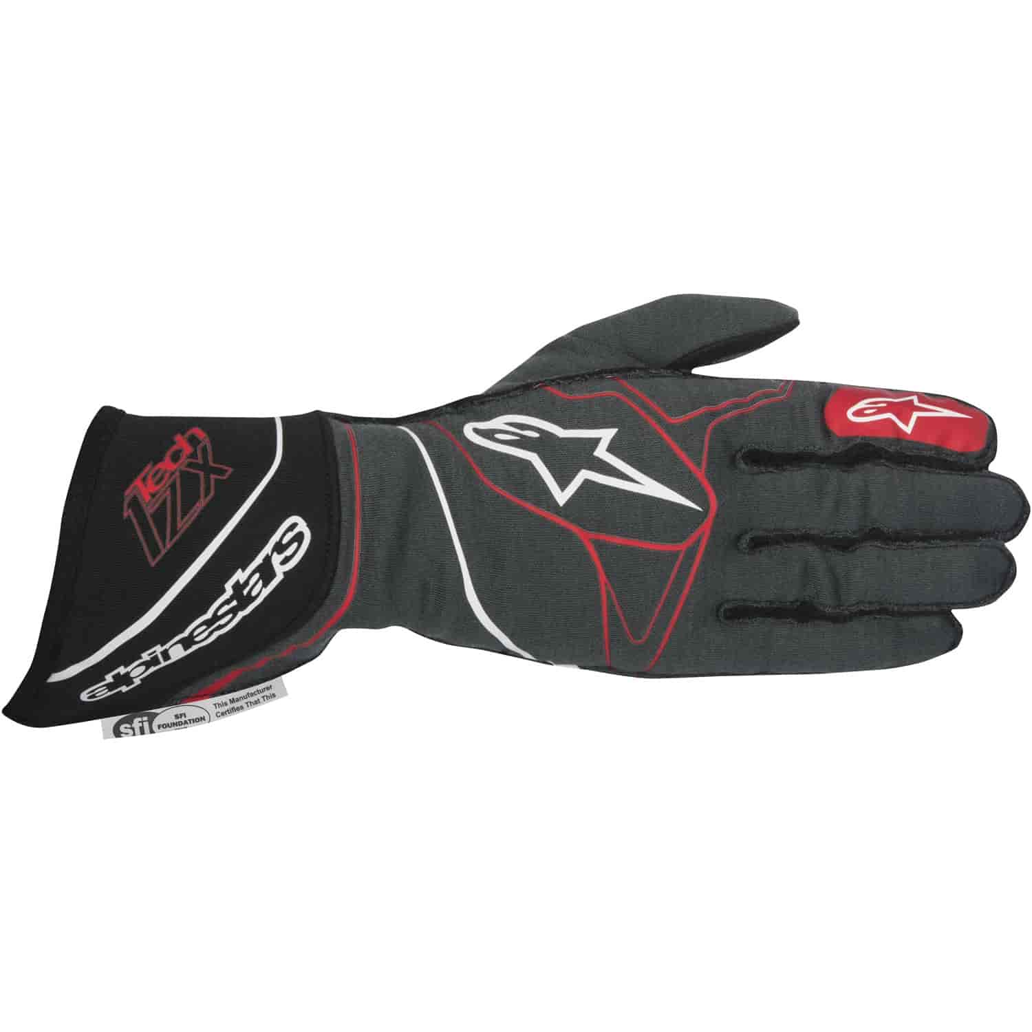 Tech 1-ZX Glove Anthracite/Black/Red SFI 3.3/5