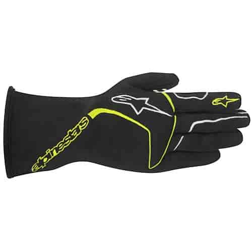 Tech 1 Race Gloves Black/Fluorescent Yellow SFI 3.3/5