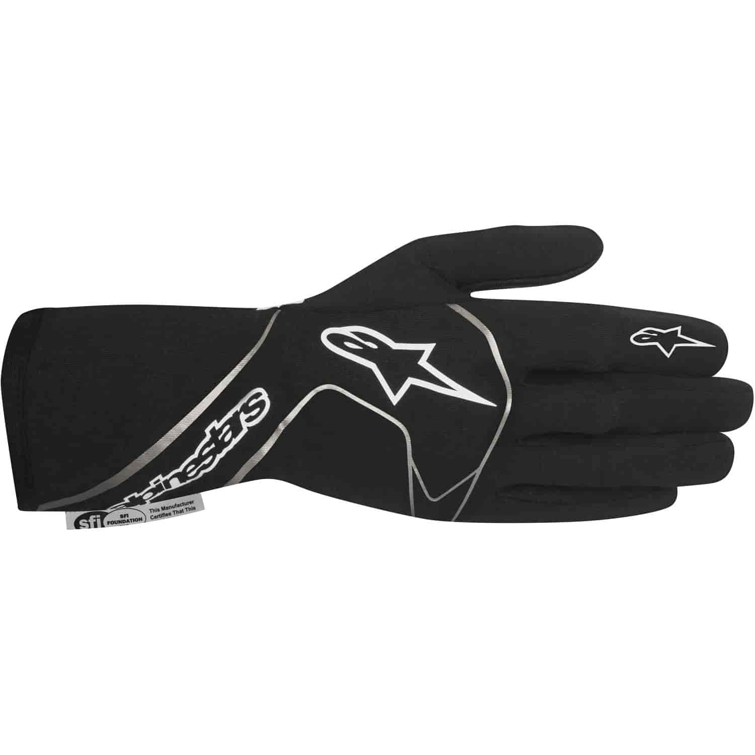 Tech 1 Race Gloves Black/White SFI 3.3/5