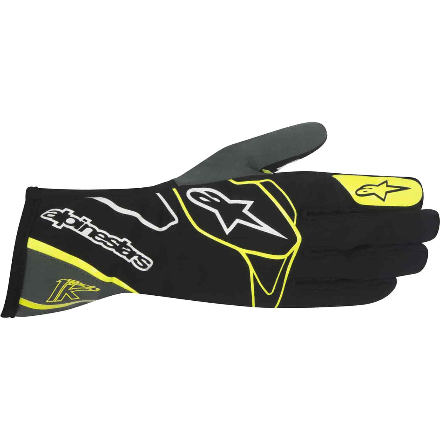 Tech 1-K Gloves Black/Anthracite/Yellow Fluorescent
