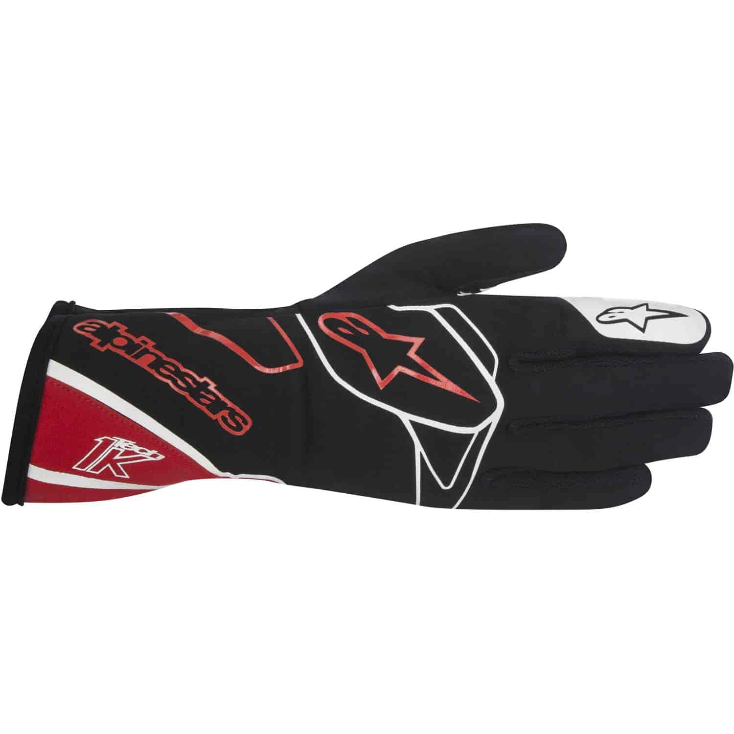 Tech 1-K Gloves Black/Red/White