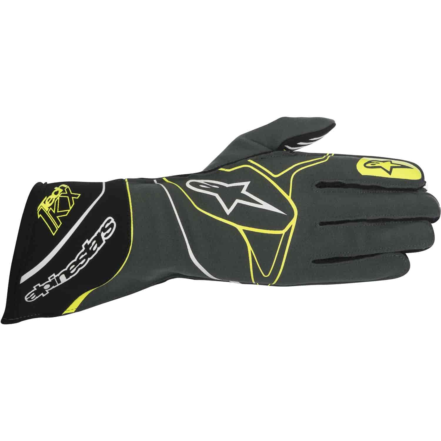 Tech 1-KX Gloves Anthracite/Black/Yellow Fluorescent
