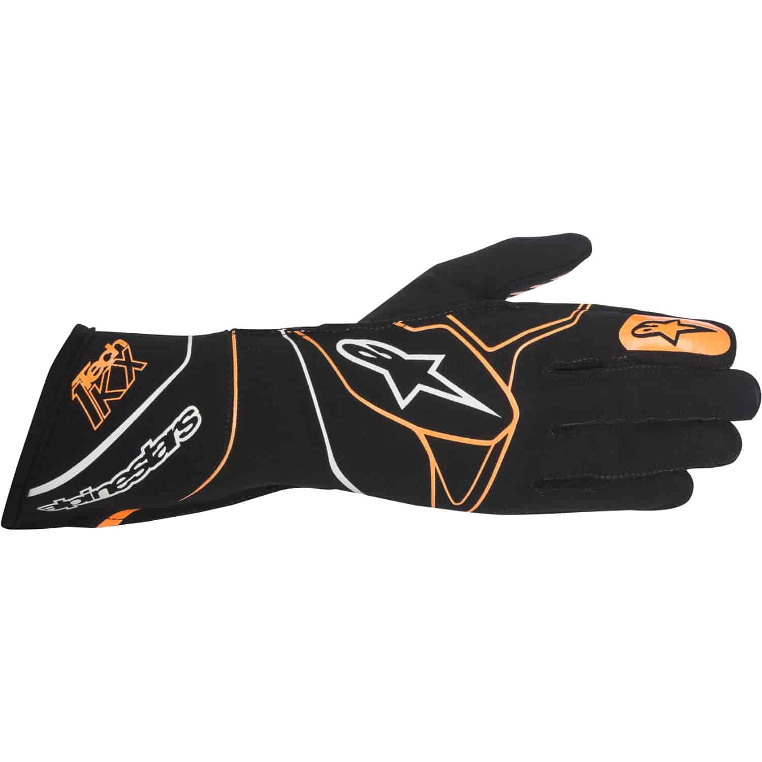 Tech 1-KX Gloves Black/Orange Fluorescent