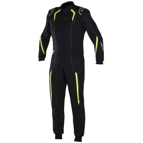 KMX-5 Kart Suit Black/Yellow Fluorescent